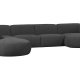 WOOOD EXCLUSIVE Polly sofa U-form, venstre - gr polyester