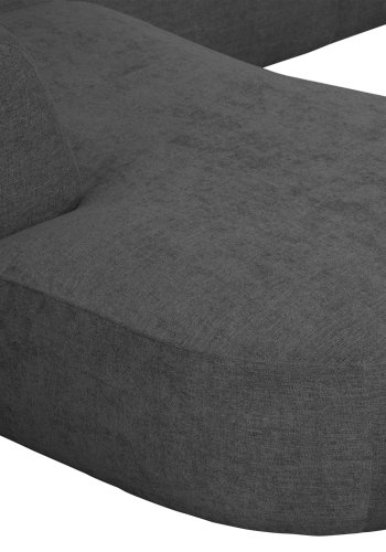 WOOOD EXCLUSIVE Polly sofa U-form, venstre - gr polyester