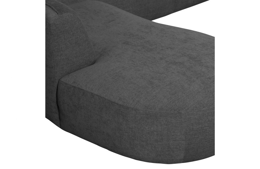 WOOOD EXCLUSIVE Polly sofa U-form, venstre - gr polyester