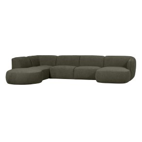 WOOOD EXCLUSIVE Polly sofa U-form, venstre - grn polyester
