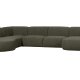 WOOOD EXCLUSIVE Polly sofa U-form, venstre - grn polyester