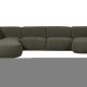 WOOOD EXCLUSIVE Polly sofa U-form, venstre - grn polyester