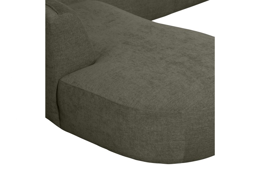 WOOOD EXCLUSIVE Polly sofa U-form, venstre - grn polyester
