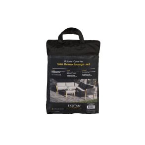 EXOTAN San Remo beskyttelsesovertrk til loungehjrnest til haven - sort