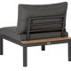 EXOTAN La Vida midter loungesofa - antracitgr stof, teak og aluminium