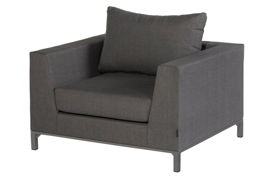 EXOTAN SiciliË loungestol til haven, m. armln - stengr stof og aluminium