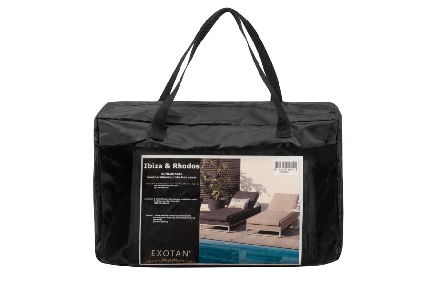 EXOTAN Rhodos beskyttelsesovertrk til liggestol - sort