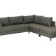 EXOTAN Capri loungehj�rnesofa, h�jre - gr�n stof og aluminium