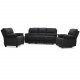 HAGA Texas 3 pers. recliner sofa - grt stof
