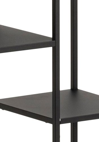 ACT NORDIC Newcastle bogreol, m. 6 hylder - sort metal