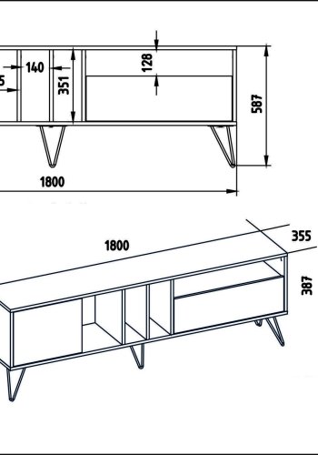 NORDVÄRK Mistico TV Stand, WalnutSort