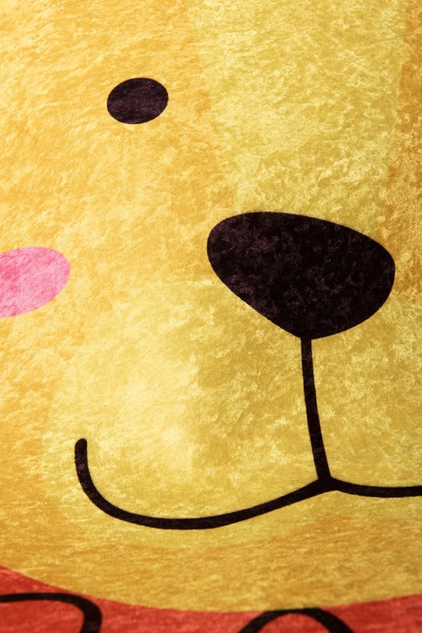 TEPPI Leon gulvtppe til brn, rund - multifarvet polyester (140)