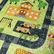 TEPPI Small Town gulvtppe til brn, rektangulr - multifarvet polyester (100x160)