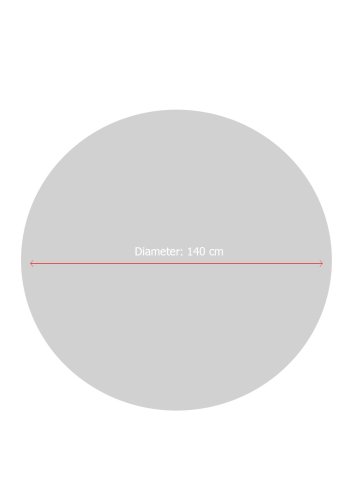 TEPPI Basketball gulvtppe til brn, rund - multifarvet polyester (140)