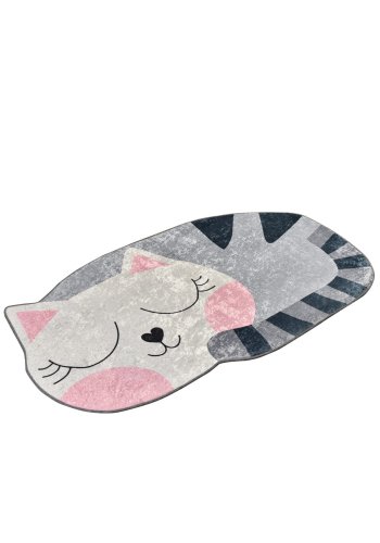 TEPPI Big Cat gulvtppe til brn, organisk - multifarvet polyester (100x160)