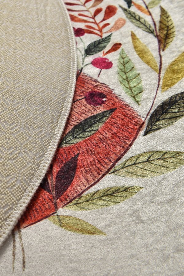 TEPPI Bears gulvtppe til brn, rund - multifarvet polyester (140)