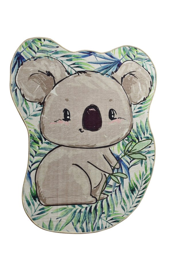 TEPPI Koala gulvtppe til brn, organisk - multifarvet polyester (120x160)