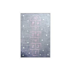 TEPPI Hopscotch gulvtppe til brn, rektangulr - multifarvet polyester (100x160)