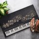 TEPPI Piyano drmtte m. mnster, rektangulr - multifarvet PVC (60x40)