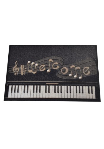 TEPPI Piyano drmtte m. mnster, rektangulr - multifarvet PVC (60x40)