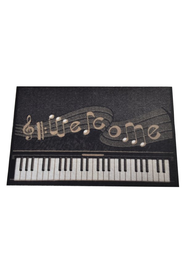 TEPPI Piyano drmtte m. mnster, rektangulr - multifarvet PVC (60x40)