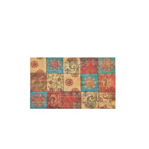 TEPPI Wonder drmtte m. mnster, rektangulr - multifarvet PVC (60x40)