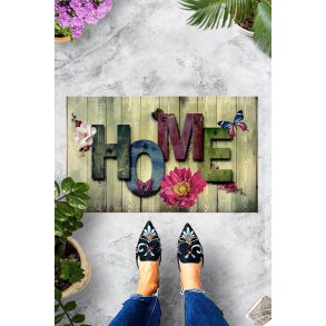 TEPPI Sagomato drmtte m. mnster, rektangulr - multifarvet PVC (60x40)