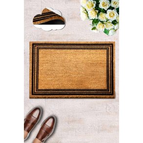 TEPPI Coco Cadre drmtte m. mnster, rektangulr - multifarvet coir (60x40)