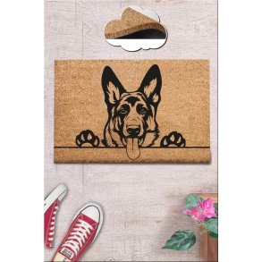 TEPPI Coco Carmen drmtte m. mnster, rektangulr - multifarvet coir (60x40)