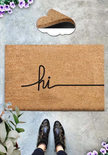 TEPPI Coco Melatti drmtte m. mnster, rektangulr - multifarvet coir (60x40)