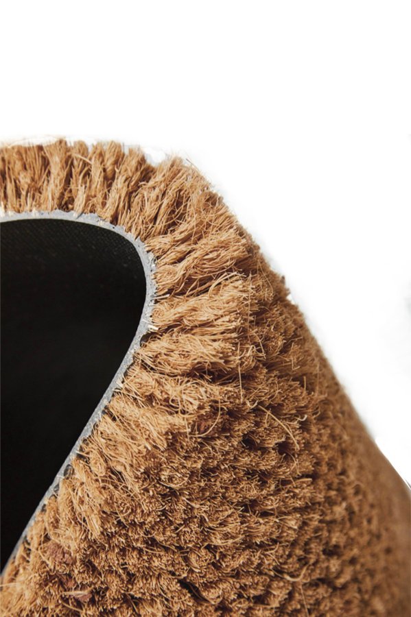 TEPPI Porque Coco drmtte m. mnster, halvrund - multifarvet kokos (75x45)