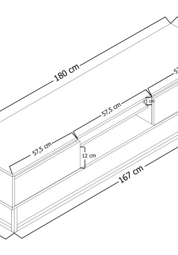 NORDVÄRK Laxus TV stativ, valndSort