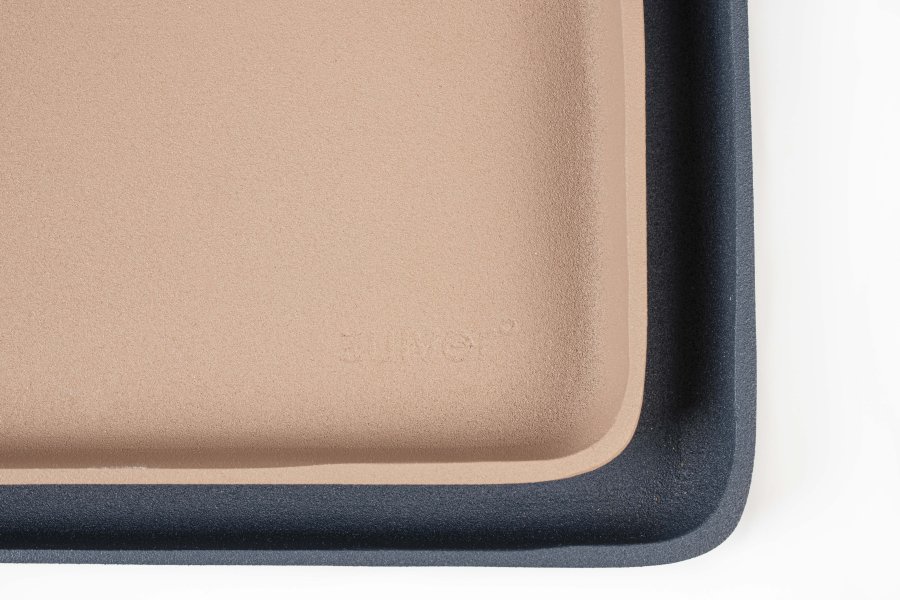 ZUIVER Rebel bakke, rektangulr - lyserd og bl aluminium (st med 2)