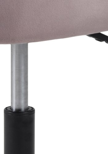 ACT NORDIC Brooke skrivebordsstol, m. armln - stvet rosa polyester og sort metal