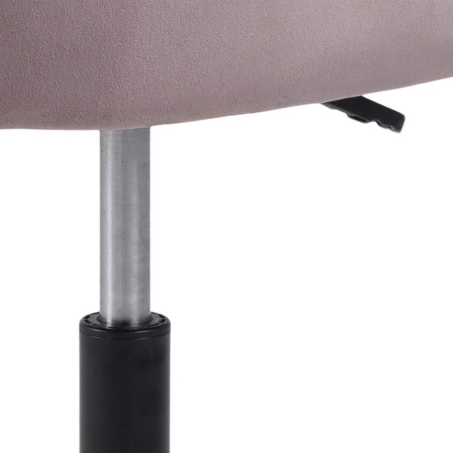 ACT NORDIC Brooke skrivebordsstol, m. armln - stvet rosa polyester og sort metal