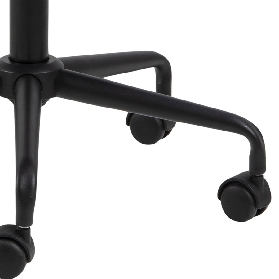 ACT NORDIC Brooke skrivebordsstol, m. armln - stvet rosa polyester og sort metal