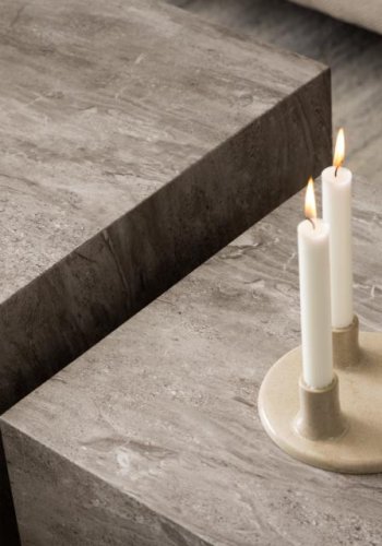 ACT NORDIC Dice sofabord, rektangulr/kvadratisk - gr papir med River marmormnster (st af 2)