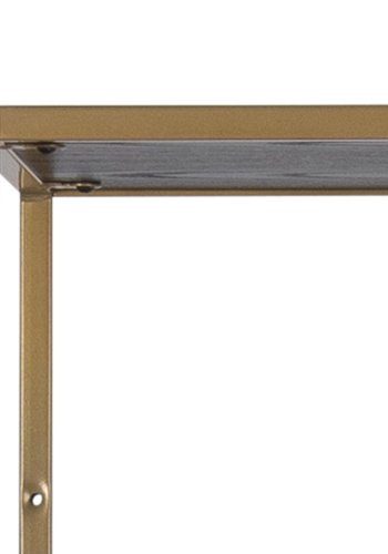 ACT NORDIC Seaford bogreol - sort melamin ask og guld metal