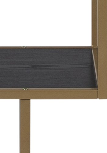 ACT NORDIC Seaford bogreol - sort melamin ask og guld metal