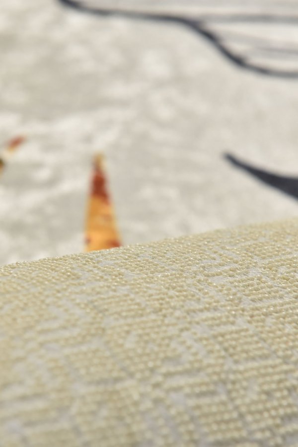 TEPPI Herbal gulvtppe m. mnster, rektangulr - multifarvet polyester (120x180)