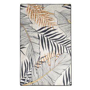 TEPPI Herbal gulvtppe m. mnster, rektangulr - multifarvet polyester (120x180)