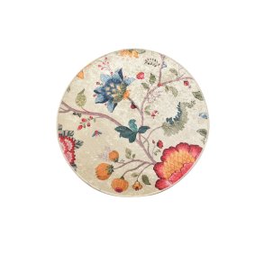 TEPPI Arya gulvtppe m. mnster, rund - multifarvet polyester (140)