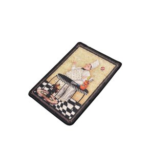 TEPPI Chef gulvtppe m. mnster, rektangulr - multifarvet polyester (40x60)