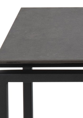 ACT NORDIC Katrine indskudsborde - sort glas/keramik og sort metal (st af 3)