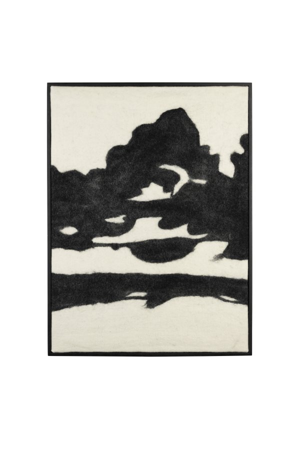 DUTCHBONE Sameer vgdekoration, rektangulr - sort ud og mangotr (100x74)