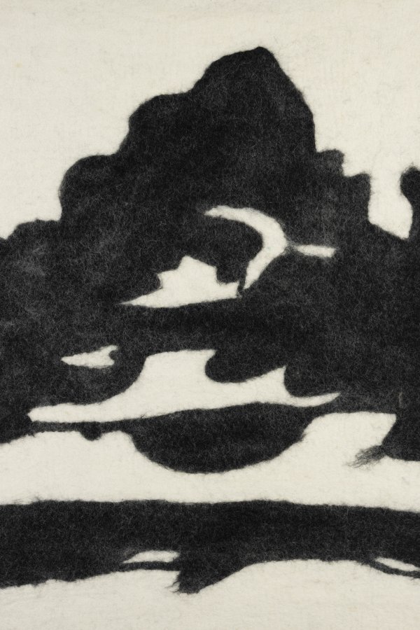 DUTCHBONE Sameer vgdekoration, rektangulr - sort ud og mangotr (100x74)