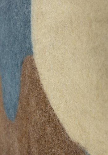 DUTCHBONE Chandra vgdekoration, kvadratisk - bl/multifarvet uld og mangotr (74x74)