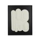 ZUIVER August vgdekoration 3D, rektangulr - hvid gips og sort trramme (64x52)