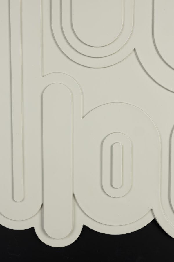 ZUIVER August vgdekoration 3D, rektangulr - hvid gips og sort trramme (64x52)