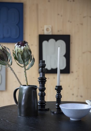 ZUIVER August vgdekoration 3D, rektangulr - hvid gips og sort trramme (64x52)